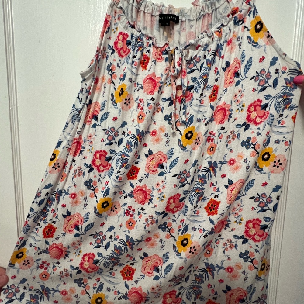 Lane Bryant Red and Yellow Tank Top